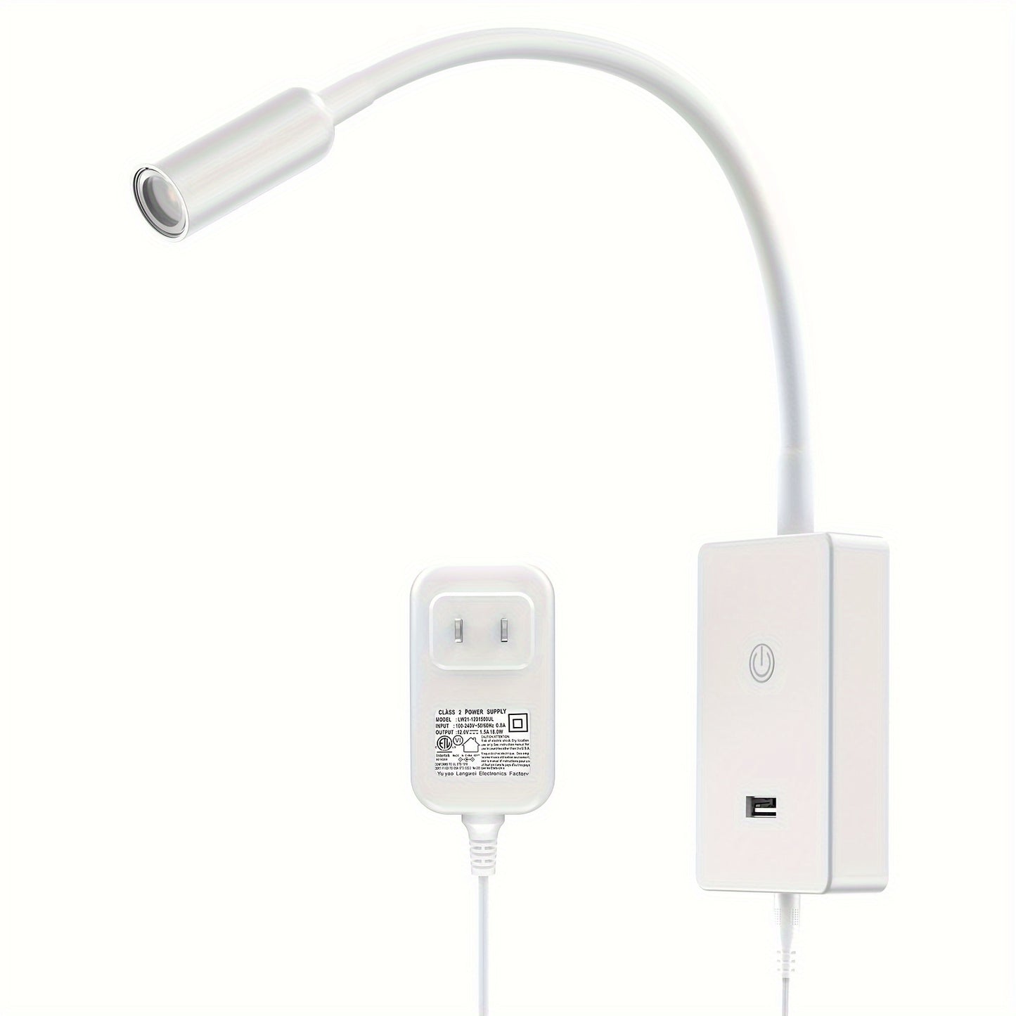 Mounted light with charger, easy and luxurious.