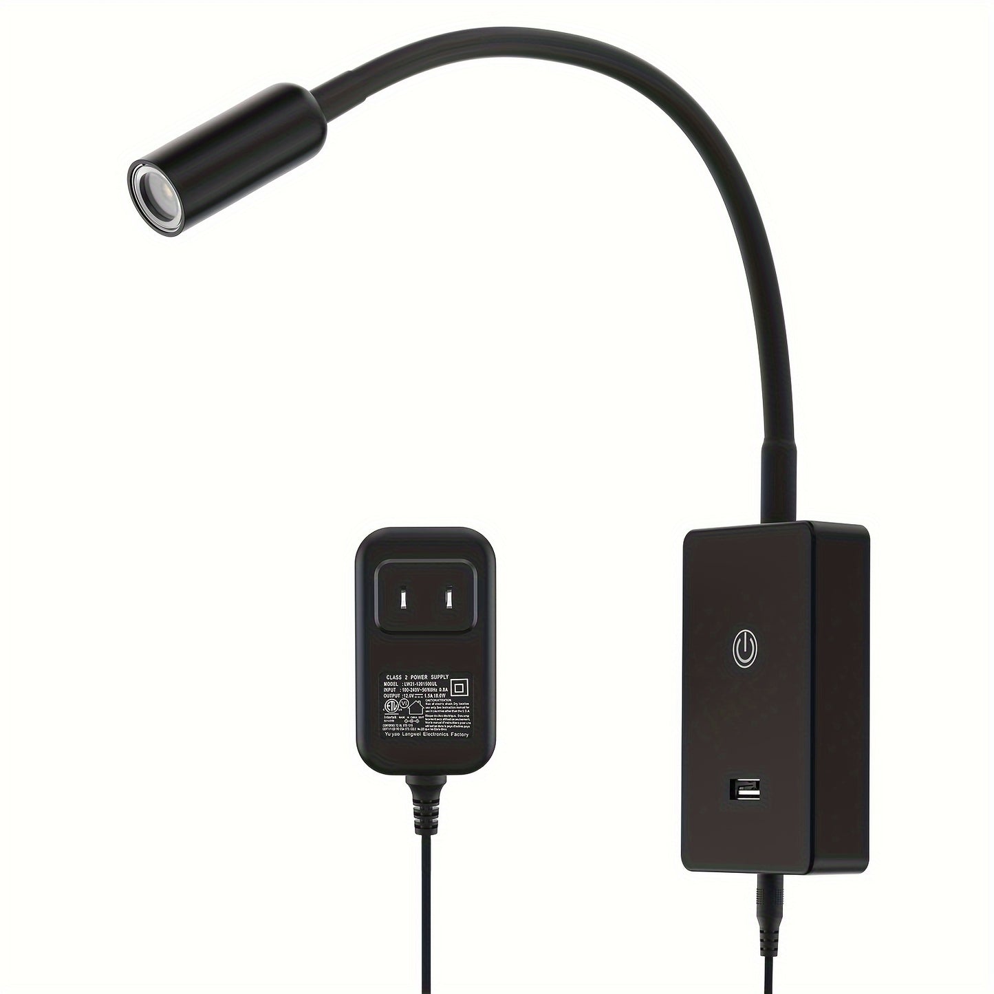 Mounted light with charger, easy and luxurious.