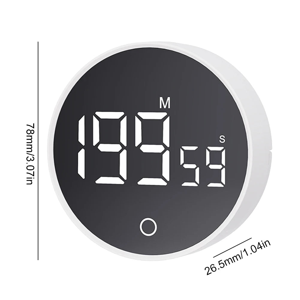 Magnetic Digital Timer Large LED Display Electronic Digital Timer Stopwatch Alarm Clock for Cooking Working Studying