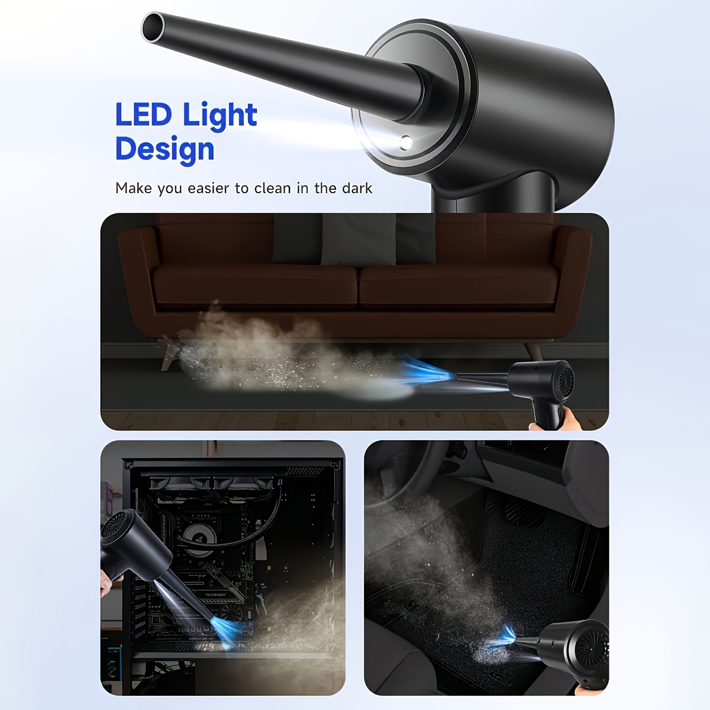 Electric Charging Cordless Blower | Wireless USB Charging. Cleaning, Suitable For Computers, Keyboards, Cameras, Cars, Homes, Offices