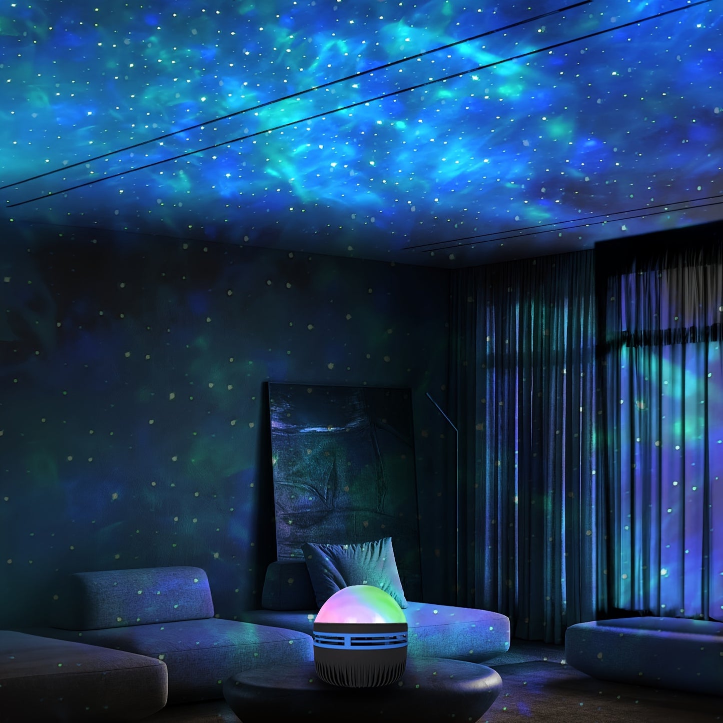 1pc Night Projector, Desk Lamp, for Gaming Room/Bedroom/Ceiling/Party.